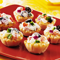 Crumbled Feta Salad Tarts